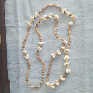 Natural shells long necklace